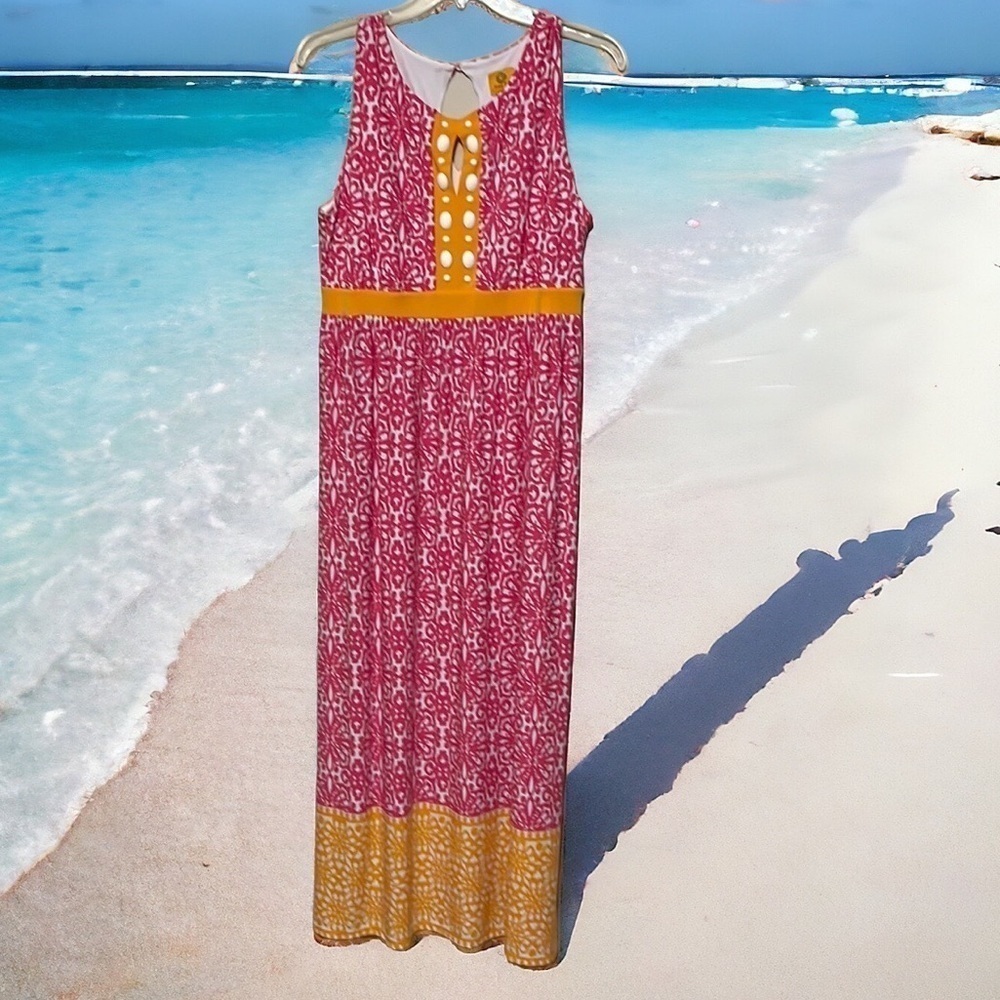 Jones sleeveless maxi dress , pink, size XL